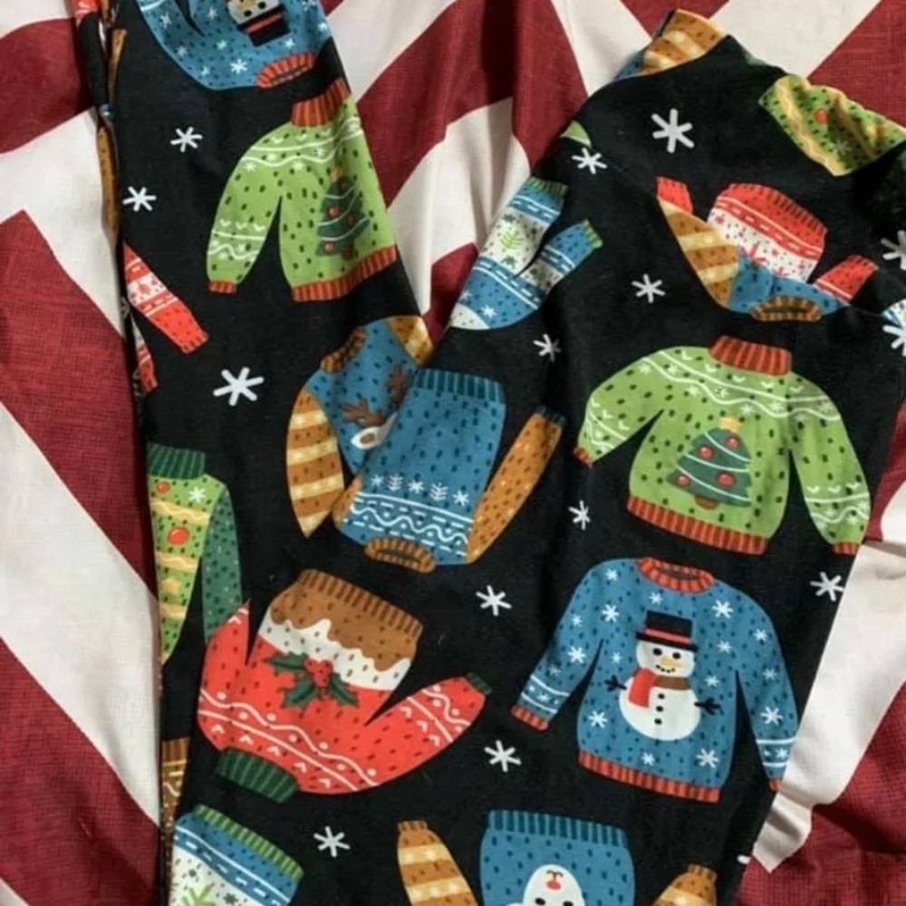 LulaRoe Leggings Christmas OS Ugly Sweater